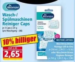 Norma Dr. Beckmann Wasch-/Spülmaschinen Reiniger Caps Angebot
