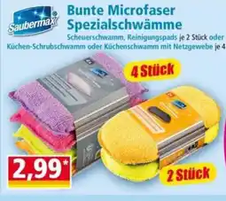 Norma Saubermax Bunte Microfaser Spezialschwämme Angebot