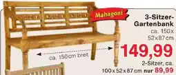 Jawoll Mahagoni 3-Sitzer-Gartenbank Angebot