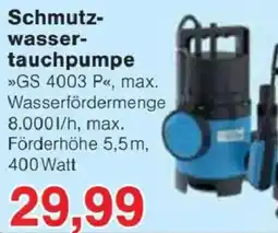 Jawoll Gude Schmutzwassertauchpumpe »GS 4003 P« Angebot