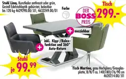 Möbel Boss Stuhl Lima, Kunstleder anthrazit oder grün Angebot