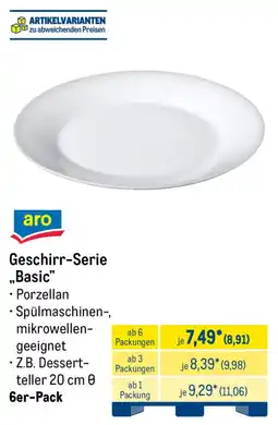 METRO Geschirr-Serie "Basic" Angebot