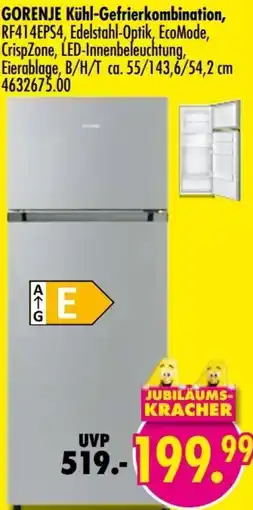 Möbel Boss GORENJE Kühl-Gefrierkombination Angebot