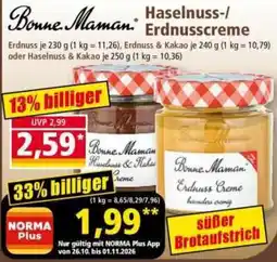 Norma Bonne Maman Erdnuss-Creme Angebot