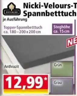 Norma Nicki-Velours-T Spannbetttuch Angebot