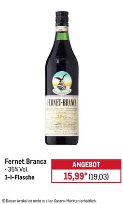 METRO Fernet Branca Angebot