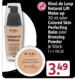 Rossmann Rival de Loop Natural Lift Make-up Angebot