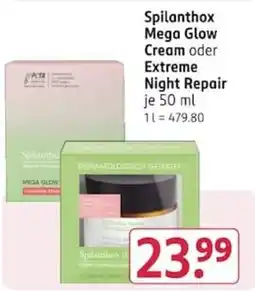 Rossmann Spilanthox Mega Glow Cream oder Extreme Night Repair Angebot