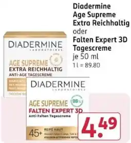 Rossmann Diadermine Age Supreme Falten Expert 3D Anti-Falten Tagescreme Angebot