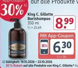 Rossmann King C. Gillette Bartshampoo Angebot