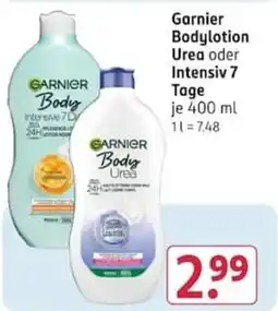 Rossmann Garnier Bodylotion Urea oder Intensiv 7 Tage Angebot