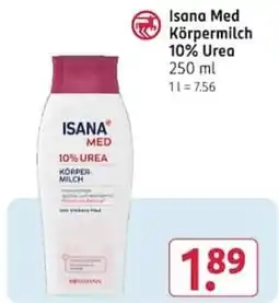 Rossmann Isana Med Körpermilch 10% Urea Angebot