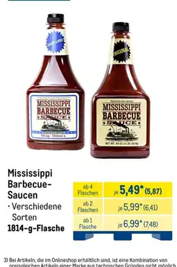 METRO Mississippi Barbecue-Saucen Angebot