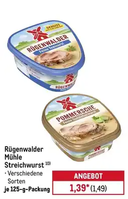 METRO Rügenwalder Mühle Streichwurst Angebot