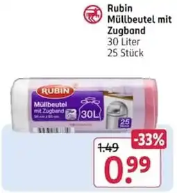 Rossmann Rubin Müllbeutel mit Zugband Angebot