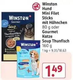 Rossmann Winston Hund Mini Filet Sticks mit Hähnchen Angebot