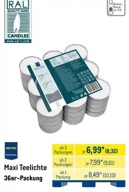 METRO Maxi Teelichte Angebot