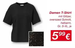 KiK Damen T-Shirt mit Glitzer Angebot