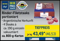 METRO Rinder-Filetsteaks portioniert Angebot