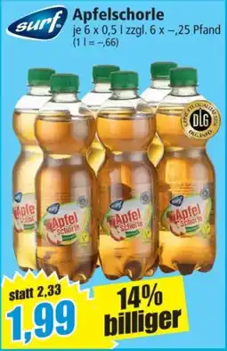 Norma surf Apfelschorle Angebot