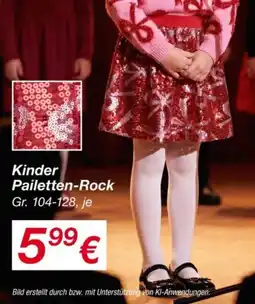 KiK Kinder Pailetten-Rock Angebot