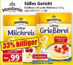 Norma Mondamin Lieblings-Milchreis Angebot