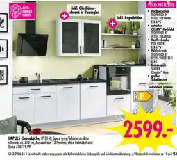 Möbel Boss IMPULS Einbauküche, IP 3150, Space grey/Schieferstruktur Angebot