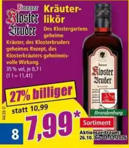 Norma Zinnaer Klosterbruder Kräuterlikör Angebot