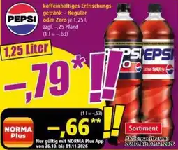 Norma Pepsi koffeinhaltiges Erfrischungsgetränk Angebot