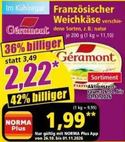 Norma Französischer Weichkäse Gérantom Angebot