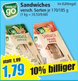 Norma taste to go Sandwiches Angebot