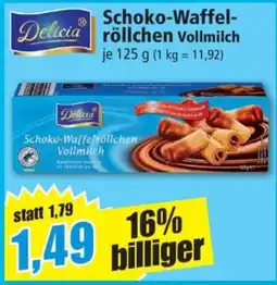 Norma Delicia Schoko-Waffelröllchen Vollmilch Angebot