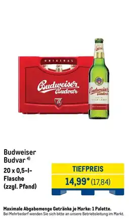 METRO Budweiser Budvar Angebot
