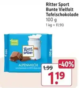 Rossmann Ritter Sport Bunte Vielfalt Tafelschokolade Angebot