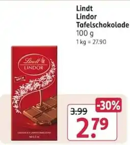 Rossmann Lindt Lindor Tafelschokolade Angebot