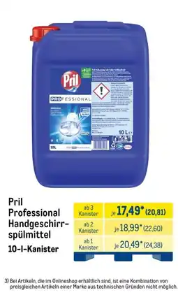 METRO Pril Professional Handgeschirrspülmittel Angebot
