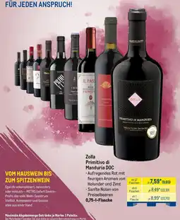 METRO Zolla Primitivo di Manduria DOC Angebot