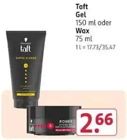 Rossmann Taft Gel oder Wax Angebot