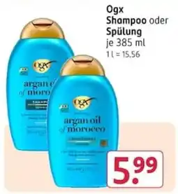 Rossmann Ogx Shampoo oder Spülung Angebot