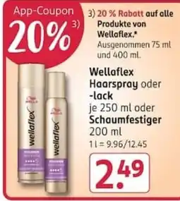 Rossmann Wellaflex Haarspray oder -lack Angebot