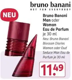 Rossmann Bruno Banani Man oder Woman Eau de Parfum Angebot