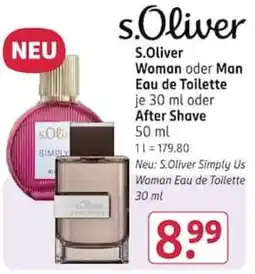 Rossmann S.Oliver Woman oder Man Eau de Toilette Angebot
