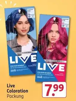 Rossmann Live Coloration Packung Angebot