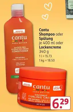 Rossmann Cantu Shampoo oder Spülung oder Lockencreme Angebot