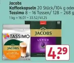 Rossmann Jacobs Tassimo Kaffeekapseln Angebot