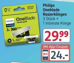 Rossmann Philips OneBlade Rasierklingen Angebot