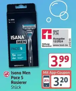 Rossmann Isana Men Pace 5 Rasierer Angebot