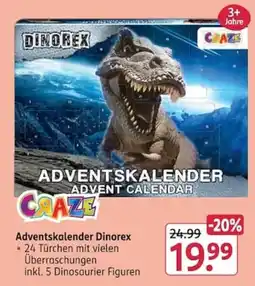 Rossmann Adventskalender Dinorex Angebot
