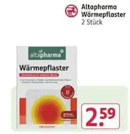Rossmann Altapharma Wärmepflaster Angebot
