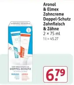 Rossmann Aronal & Elmex Zahncreme Doppel-Schutz Angebot